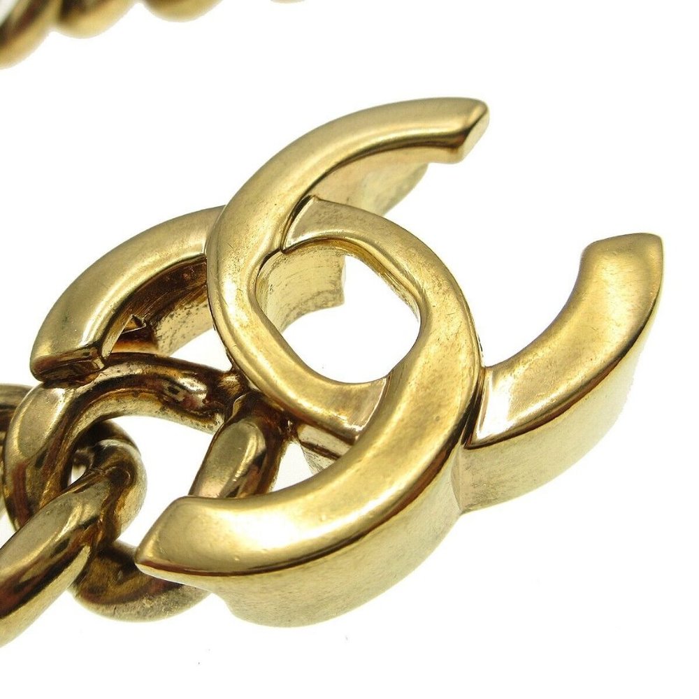 Authentic CHANEL CC Turnlock Motif Charm Gold Chain Bracelet 96A Accessories - Picture 7 of 7